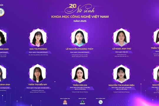 Công bố 20 nữ sinh khoa học công nghệ Việt Nam năm 2025