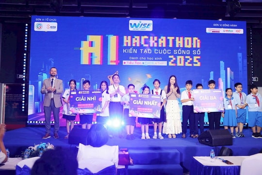 Trường Tiểu học Võ Thị Sáu đoạt giải quán quân cuộc thi AI Hackathon 2025