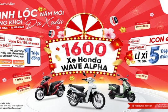 Honda tung khuyến mại hoành tráng nhất trong năm cho khách mua xe nhân dịp Tết Nguyên đán 2026