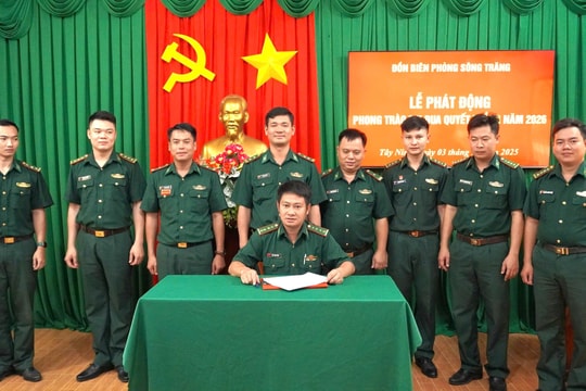 Đồn Biên phòng Sông Trăng thi đua hoàn thành tốt nhiệm vụ