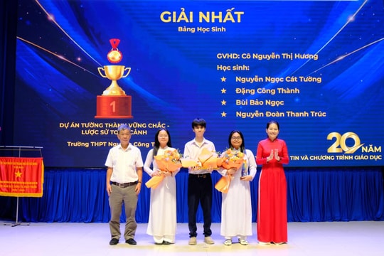 Học sinh trường THPT Nguyễn Công Trứ đạt giải nhất hội thi “Trí tuệ nhân tạo – Học không giới hạn”