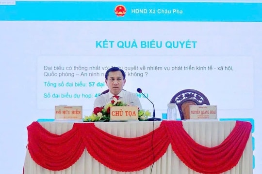 Xã Châu Pha lần đầu triển khai ứng dụng HĐND đầu tiên sử dụng App HĐND cấp xã