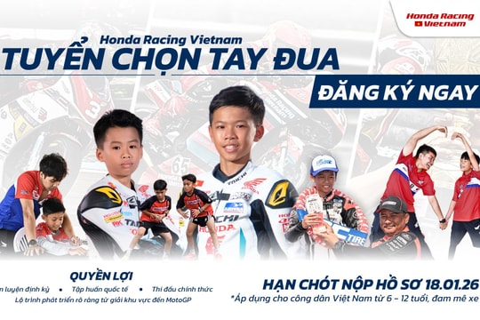 Honda Racing Vietnam chính thức khởi động hành trình “Tìm kiếm tài năng đua xe nhí 2026”