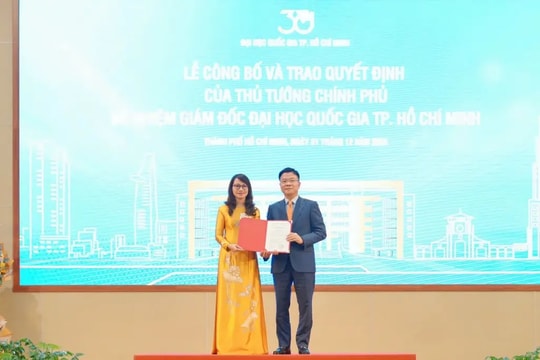 NGƯT. GS.TS Nguyễn Thị Thanh Mai nhận quyết định bổ nhiệm làm Giám đốc ĐHQG-HCM