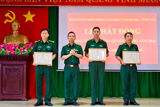 Ban Chỉ huy Biên phòng cửa khẩu cảng Bà Rịa - Vũng Tàu phát động Phong trào Thi đua Quyết thắng năm 2026