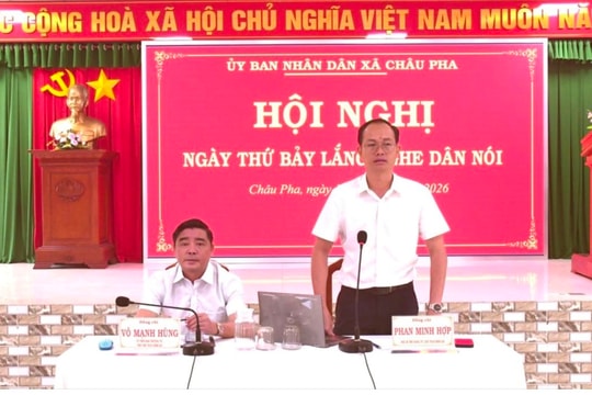 Xã Châu Pha tổ chức hội nghị 'Ngày thứ Bảy lắng nghe dân nói'