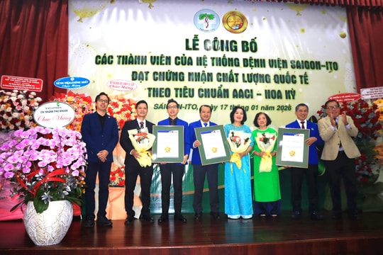 Các thành viên Hệ thống Bệnh viện SAIGON-ITO đạt chứng nhận kiểm định quốc tế AACI Hoa Kỳ