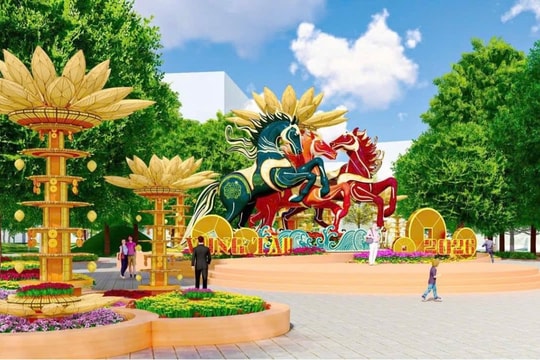 Hội hoa xuân Vũng Tàu 2026 với linh vật ngựa phi nước đại