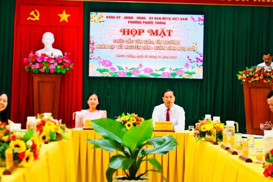 Phường Phước Thắng họp mặt chức sắc, tôn giáo, tín ngưỡng dân gian trên địa bàn