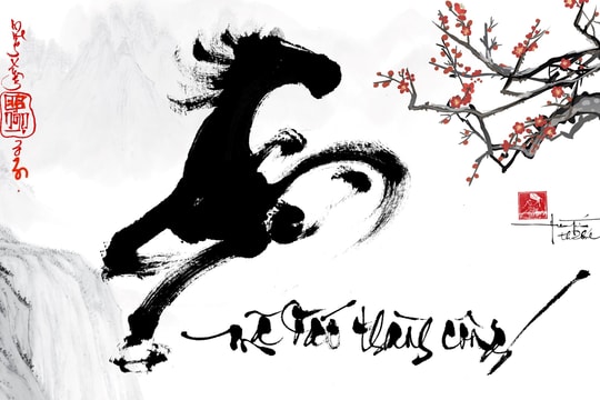 Độc đáo "Bát Mã Thư" du xuân của thầy đồ Nguyễn Hiếu Tín