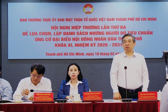 TP.HCM hiệp thương lần ba danh sách ứng cử đại biểu Quốc hội khóa XVI