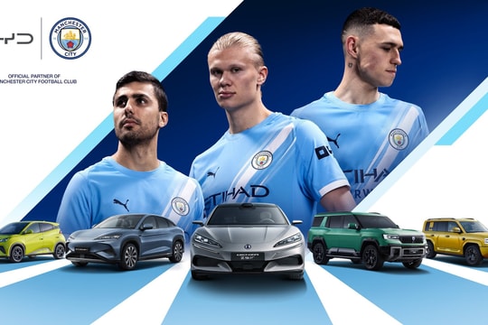 BYD trở thành đối tác chính thức của Câu lạc bộ bóng đá Manchester City
