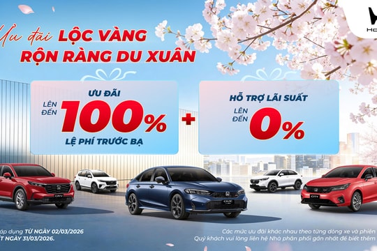 Honda tiếp tục tặng khuyến mại hấp dẫn cho khách mua xe trong tháng 3