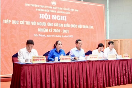 Bí thư Thành ủy Trần Lưu Quang tiếp xúc cử tri TP.HCM