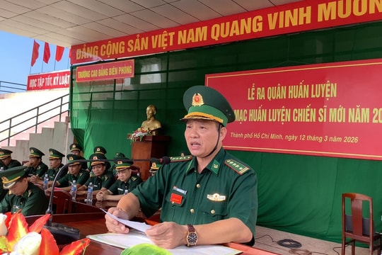 Cơ sở 2, trường Cao đẳng Biên phòng tổ chức Lễ ra quân huấn luyện và khai mạc huấn luyện chiến sĩ mới năm 2026