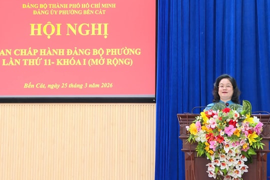 Bến Cát tổ chức Hội nghị Ban Chấp hành Đảng bộ phường lần thứ 11, khóa I (mở rộng)