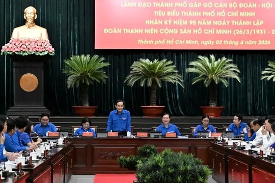 Bí thư Thành ủy Trần Lưu Quang gặp gỡ cán bộ Đoàn - Hội - Đội tiêu biểu TP.HCM