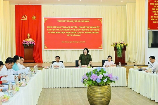 Phó Bí thư Thành ủy TP.HCM làm việc với Đảng ủy phường Tân Thành