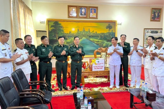 Bộ Tư lệnh Bộ đội Biên phòng thăm, chúc Tết cổ truyền Chol Chnam Thmay các lực lượng vũ trang Campuchia