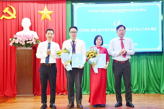 Phường Rạch Dừa bổ nhiệm Hiệu trưởng Trường MN và THCS