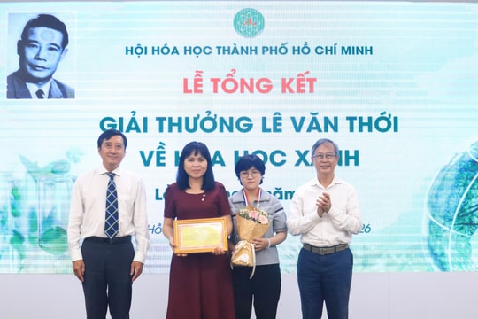 Giải thưởng Lê Văn Thới về Hóa học Xanh 2025 thúc đẩy khoa học vì phát triển bền vững