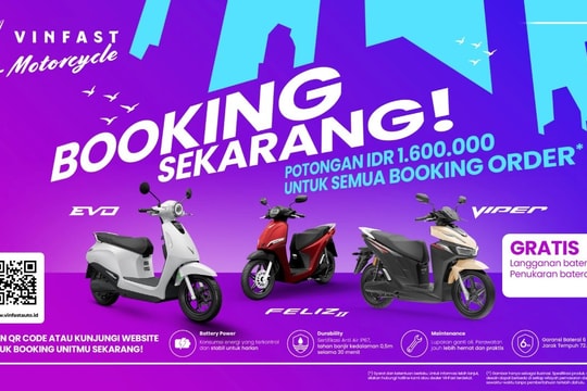 VinFast chính thức mở đặt cọc tiên phong 3 mẫu xe máy điện đổi pin tại Indonesia