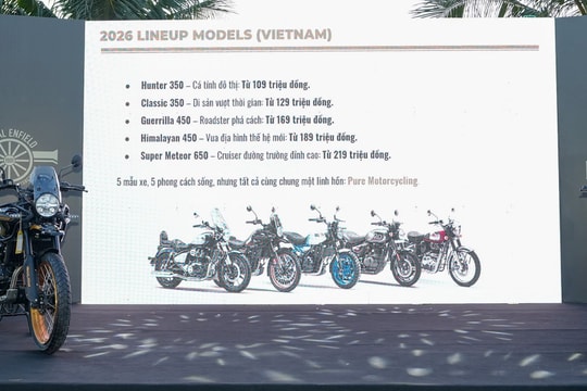 Royal Enfield Vietnam chính thức ra mắt nhà phân phối mới TAMS và công bố giá 5 dòng xe thế hệ mới 2026