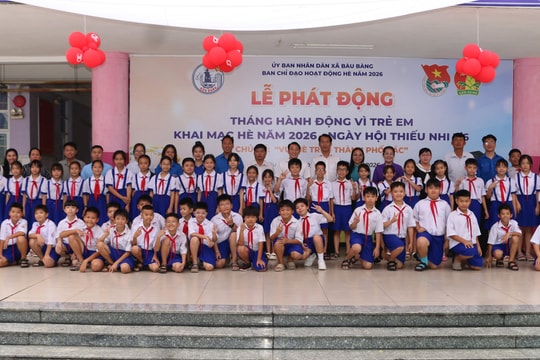 Xã Bàu Bàng: Tổ chức hoạt động vui chơi, giao lưu sôi nổi cho thiếu nhi