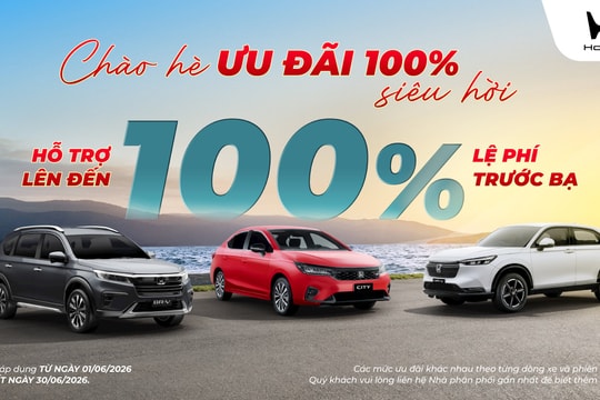 Honda triển khai chương trình khuyến mại hấp dẫn cho khách mua 5 mẫu xe trong tháng 6