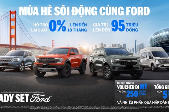 Cơ hội du lịch Mỹ cùng hàng nghìn quà tặng hấp dẫn và ưu đãi lãi suất 0% cho khách mua xe Ford
