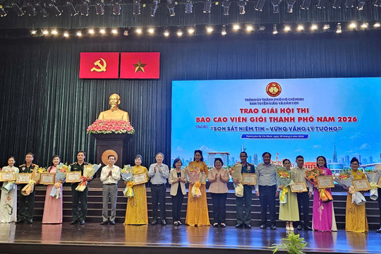 TP.HCM: 12 báo cáo viên xuất sắc tranh tài tại VCK Hội thi Báo cáo viên giỏi năm 2026