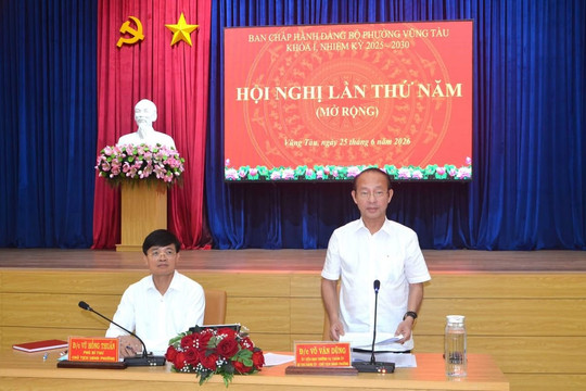 BCH Đảng bộ phường Vũng Tàu khóa I tổ chức Hội nghị lần thứ 5 (mở rộng)