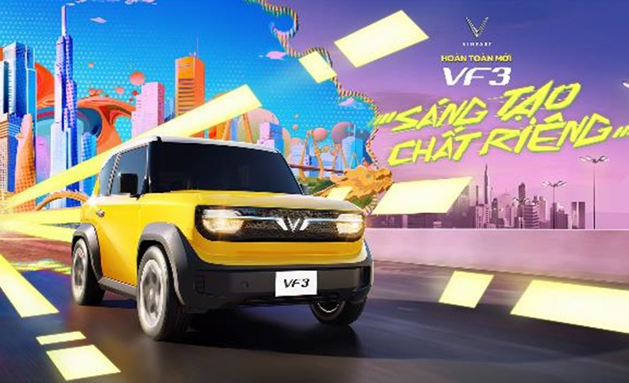 VinFast hé lộ thông số chi tiết của mẫu xe điện mini VF 3