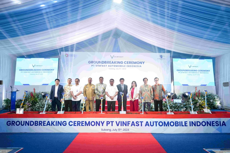 VinFast chính thức động thổ nhà máy lắp ráp xe điện tại Indonesia