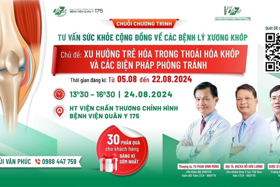 Bệnh viện Quân y 175 khởi động chuỗi chương trình: “Tư vấn sức khoẻ cộng đồng về các bệnh lý xương khớp”