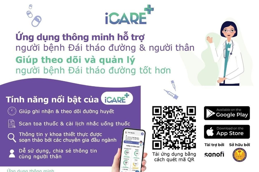 Ứng dụng iCARE+ lần đầu tiên ra mắt trên App Store, đồng hành cùng người bệnh đái tháo đường