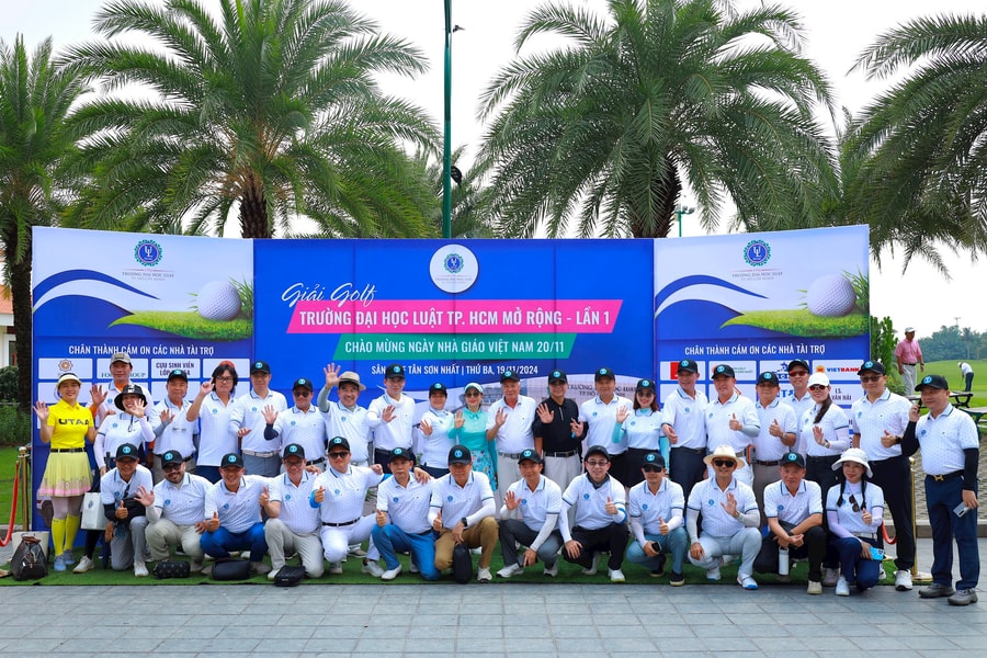 400 triệu đồng gây quỹ hỗ trợ sinh viên tại giải Golf Trường Đại học Luật TP.HCM