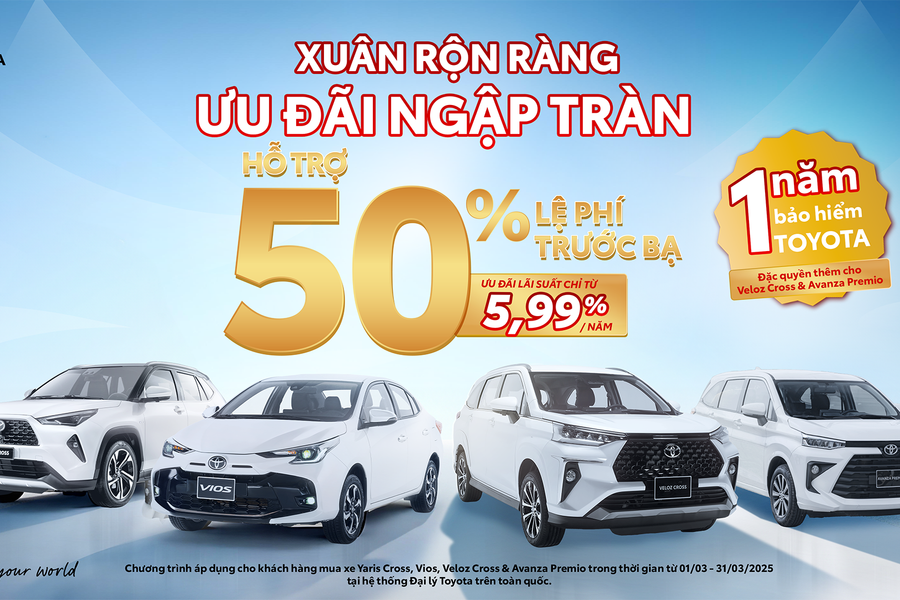 Điểm mặt các mẫu xe Toyota được nhận những ưu đãi hấp dẫn trong tháng 3