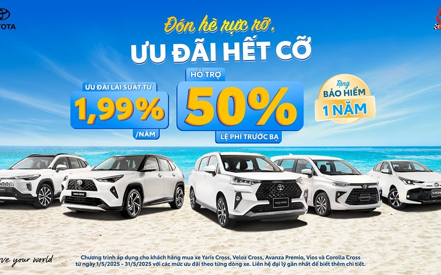 Toyota tặng nhiều ưu đãi siêu hấp dẫn cho khách mua xe trong tháng 5