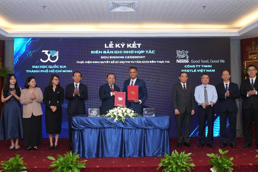 Nestlé Việt Nam ký kết hợp tác với ĐH Quốc gia TP.HCM thực thi mô hình “3 nhà”
