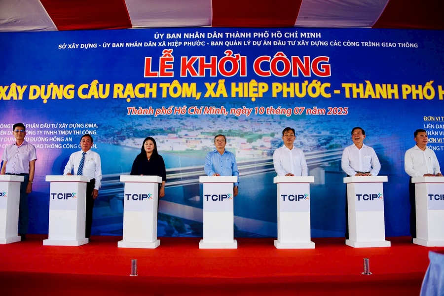 Khởi công xây dựng cầu Rạch Tôm, kết nối giao thông liên vùng TP.HCM và Tây Ninh