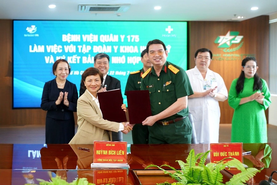 Tập đoàn y khoa Hoàn Mỹ và Bệnh viện Quân y 175 ký kết ghi nhớ hợp tác chuyên môn, đào tạo