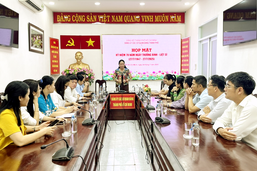 Hội Cựu chiến binh các cơ quan Đảng TP.HCM tổ chức họp mặt kỷ niệm 78 năm Ngày Thương binh Liệt sĩ