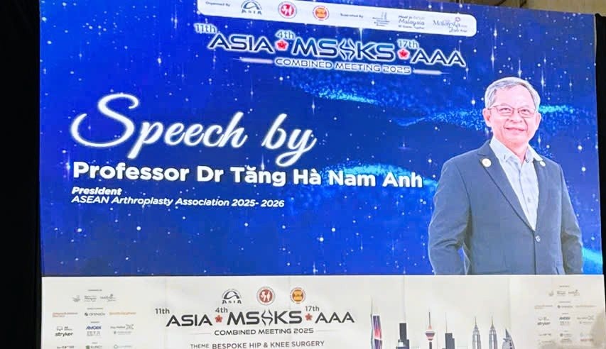 TS.BS Tăng Hà Nam Anh được bầu làm Chủ tịch Hội Thay khớp Đông Nam Á