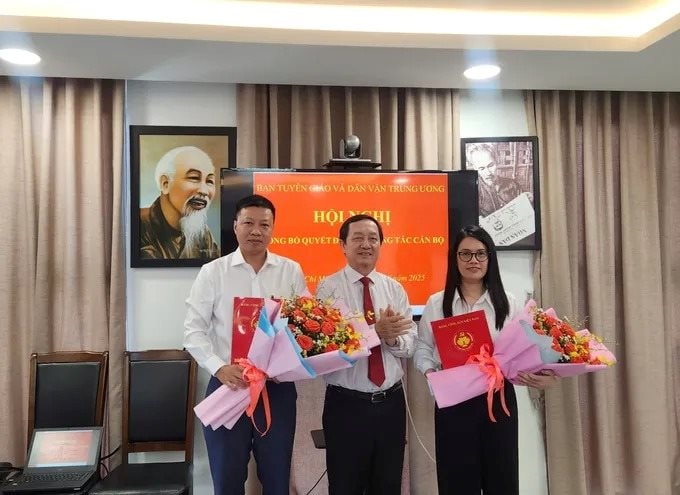 Ban Tuyên giáo và Dân vận Trung ương công bố quyết định về công tác cán bộ