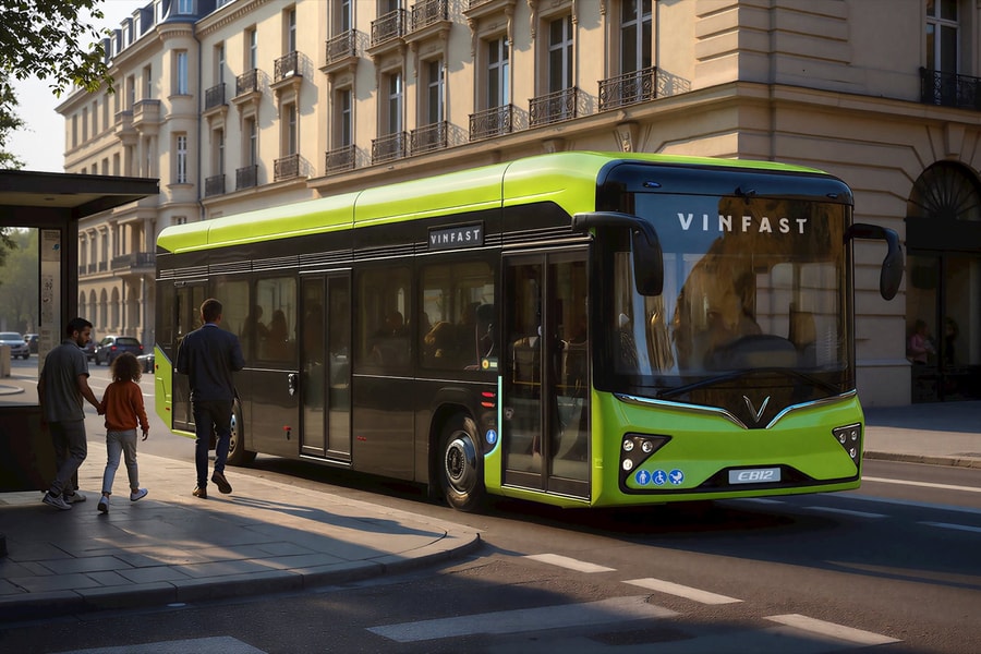 VinFast giới thiệu xe buýt điện tại châu Âu, lần đầu ra mắt thị trường quốc tế