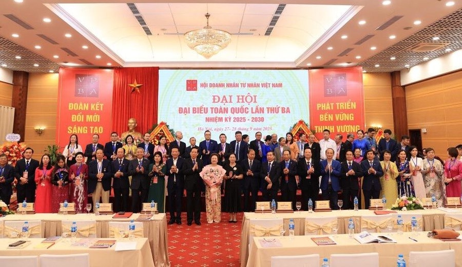 Hội Doanh nhân Tư nhân Việt Nam tổ chức Đại hội Đại biểu Toàn quốc lần thứ ba, nhiệm kỳ 2025-2030
