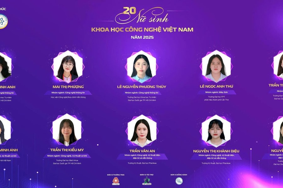 Công bố 20 nữ sinh khoa học công nghệ Việt Nam năm 2025
