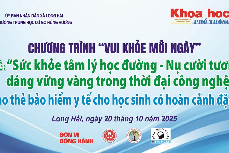Vui khỏe mỗi ngày chung tay vì sức khỏe học đường, trao yêu thương đến học sinh