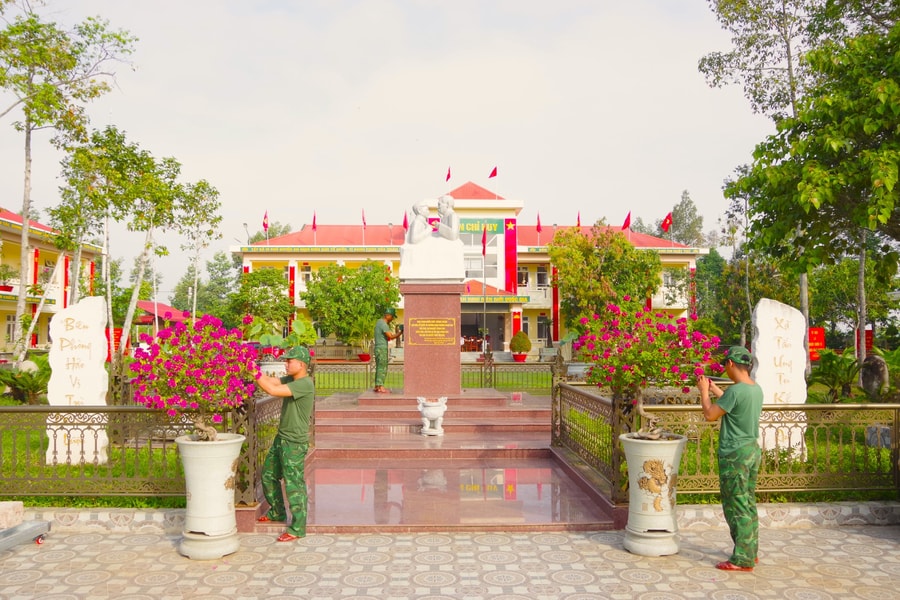 Đồn Biên phòng cửa khẩu Mỹ Quý Tây là 'điểm sáng' về xây dựng đơn vị xanh, sạch, đẹp, chính quy